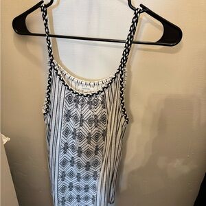 Maurices Monochrome Patterned Top with Braided Detail